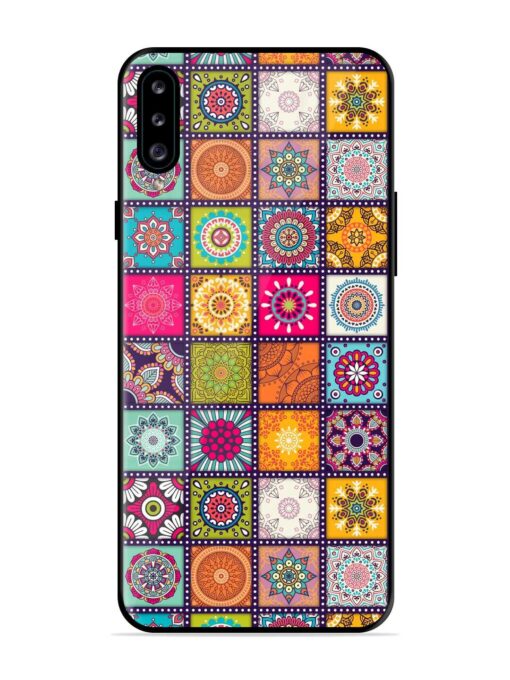 Seamless Pattern Vintage Glossy Metal Phone Cover for Samsung Galaxy A30S Zapvi