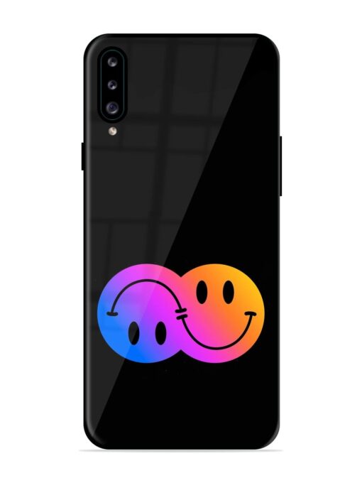 Gradient Smile Art Glossy Metal TPU Phone Cover for Samsung Galaxy A30S Zapvi