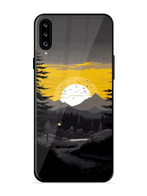 Sunset Vector Glossy Metal Phone Cover for Samsung Galaxy A30S Zapvi