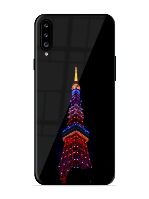 Eiffel Tower Night View Glossy Metal Phone Cover for Samsung Galaxy A30S Zapvi