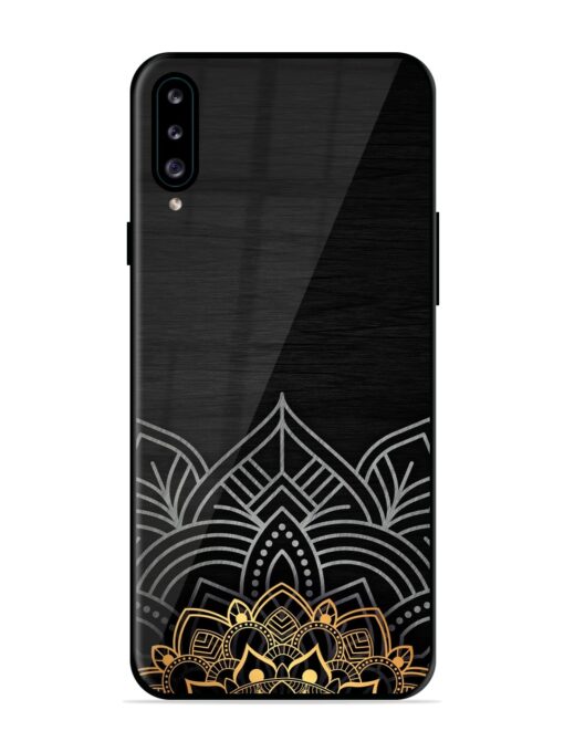 Decorative Golden Pattern Glossy Metal Phone Cover for Samsung Galaxy A30S Zapvi