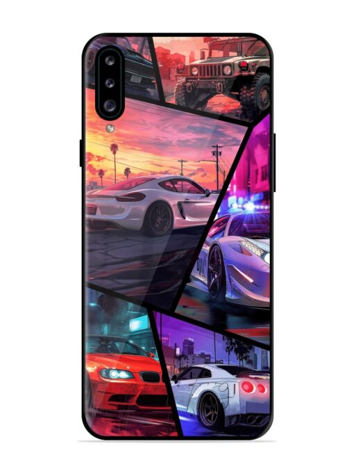 Ride In Pixels Glossy Metal Phone Cover for Samsung Galaxy A30S Zapvi