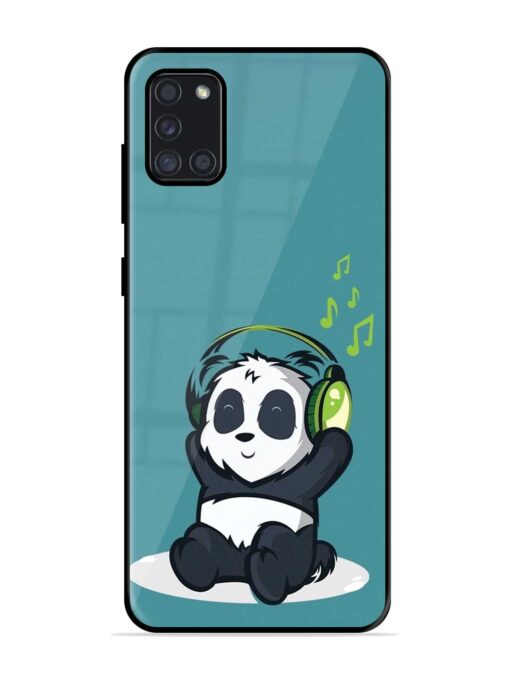 Music Panda Glossy Metal Phone Cover for Samsung Galaxy A31