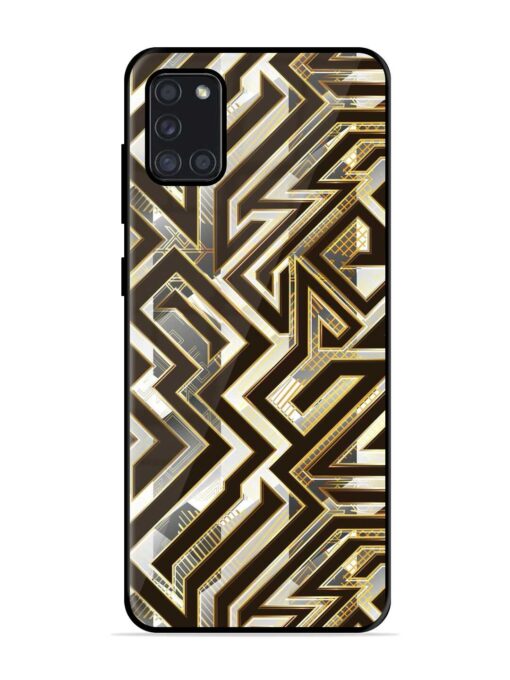 Technology Geometric Seamless Glossy Metal Phone Cover for Samsung Galaxy A31