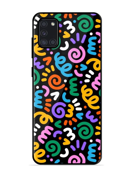 Colorful Seamless Vector Glossy Metal Phone Cover for Samsung Galaxy A31 Zapvi