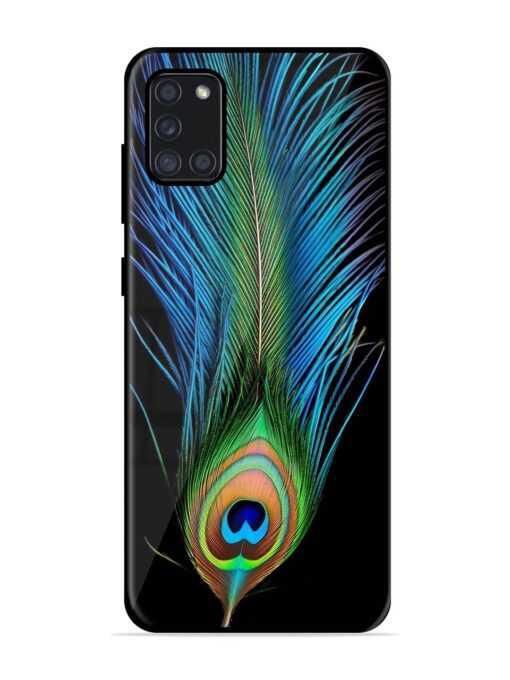 Peacock Feather Glossy Metal TPU Phone Cover for Samsung Galaxy A31 Zapvi