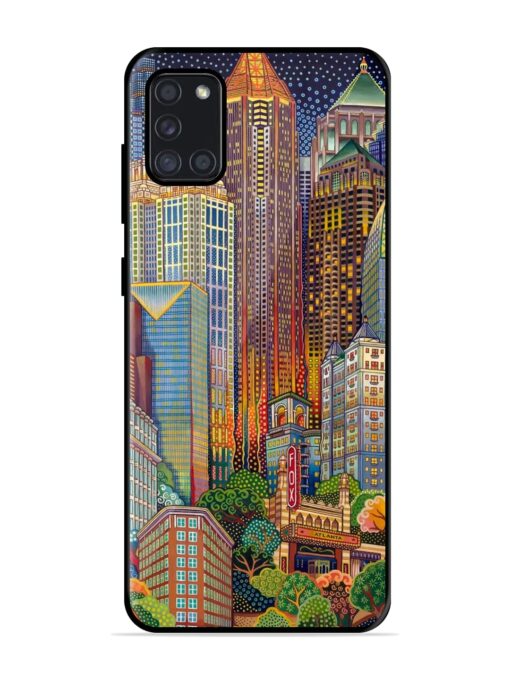 Cityscapes Art Glossy Metal Phone Cover for Samsung Galaxy A31 Zapvi