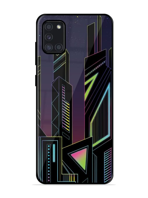 Neon Dreamscape Glossy Metal Phone Cover for Samsung Galaxy A31 Zapvi