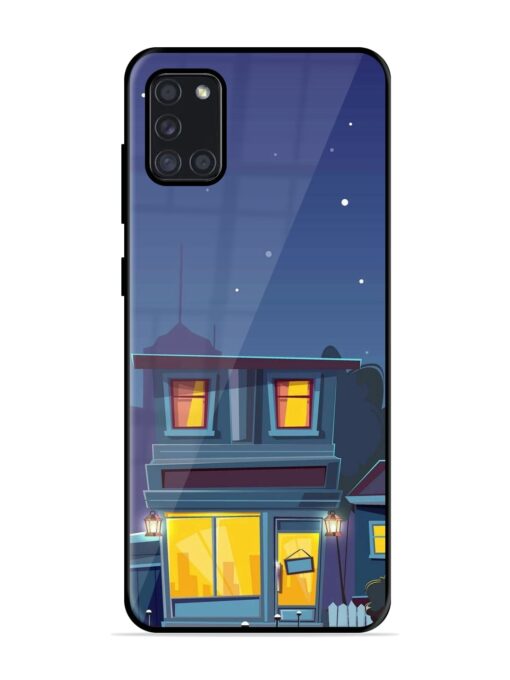 Vector Night House Glossy Metal Phone Cover for Samsung Galaxy A31 Zapvi