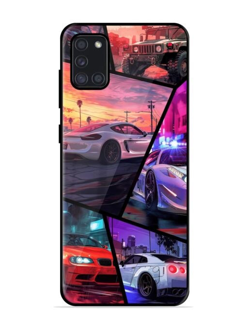 Ride In Pixels Glossy Metal Phone Cover for Samsung Galaxy A31 Zapvi