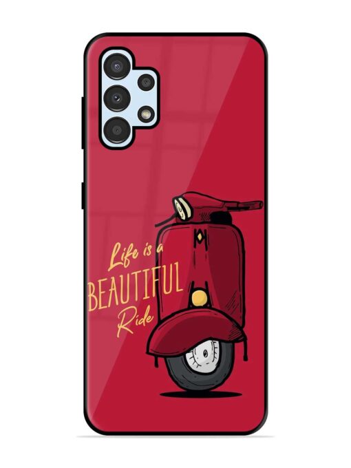 Life Is Beautiful Rides Glossy Metal Phone Cover for Samsung Galaxy A32 (4G) Zapvi