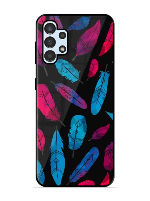 Feather Art Glossy Metal Phone Cover for Samsung Galaxy A32 (4G) Zapvi