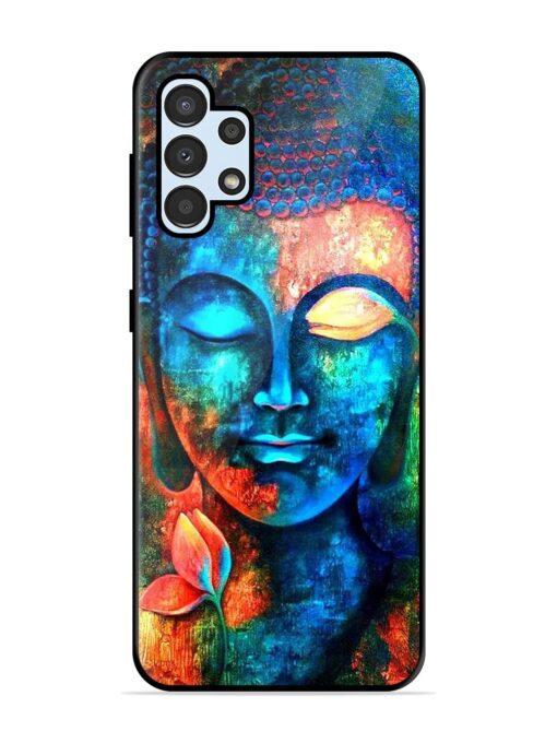 Buddha Painting Glossy Metal Phone Cover for Samsung Galaxy A32 (4G) Zapvi