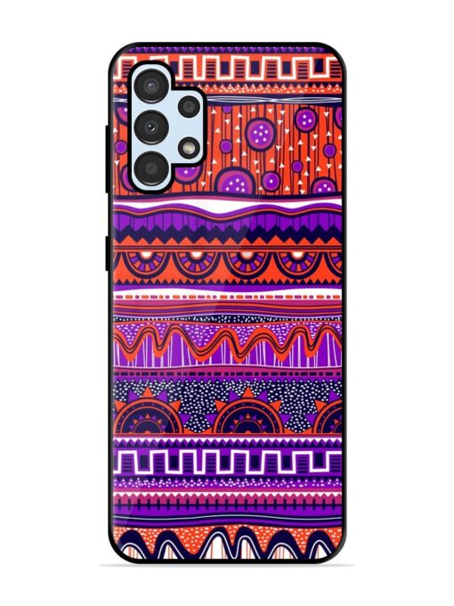 Ethnic Seamless Pattern Glossy Metal TPU Phone Cover for Samsung Galaxy A32 (4G) Zapvi