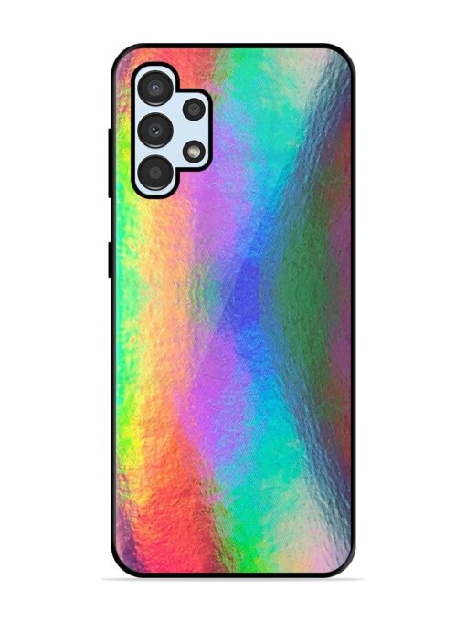 Colorful Holographic Background Glossy Metal TPU Phone Cover for Samsung Galaxy A32 (4G) Zapvi