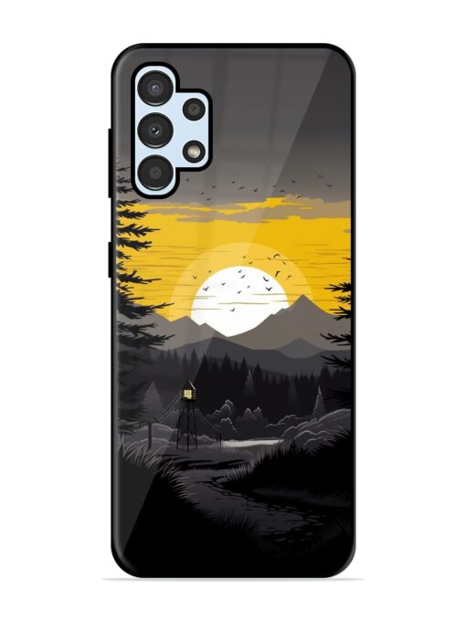 Sunset Vector Glossy Metal Phone Cover for Samsung Galaxy A32 (4G)