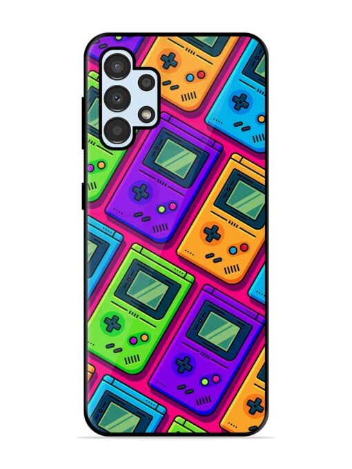 Game Seamless Pattern Glossy Metal Phone Cover for Samsung Galaxy A32 (4G)