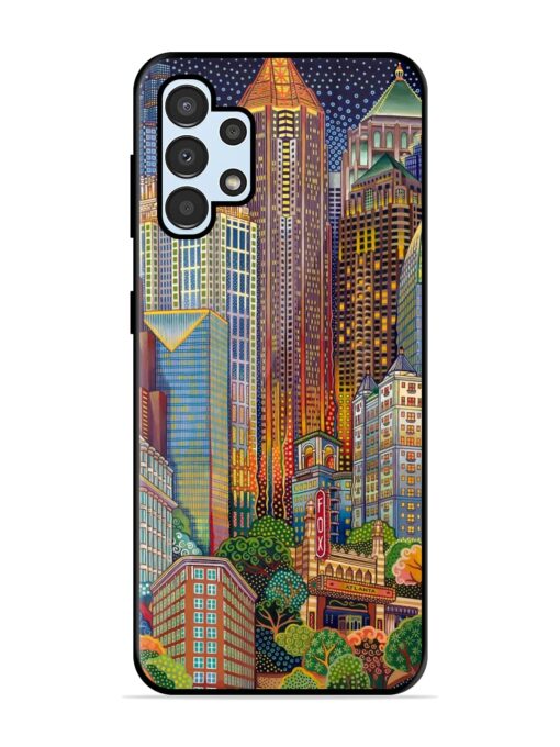 Cityscapes Art Glossy Metal Phone Cover for Samsung Galaxy A32 (4G) Zapvi