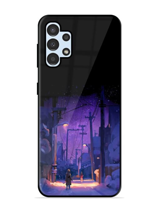 Winter Anime Art Glossy Metal Phone Cover for Samsung Galaxy A32 (4G)