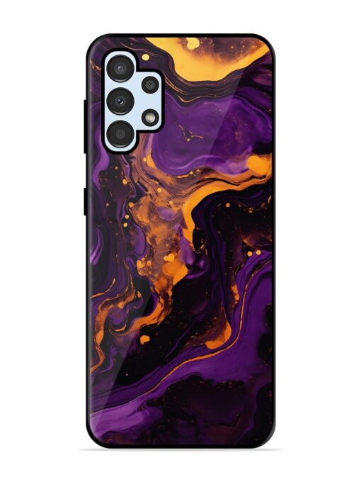 Painting Of A Purple Glossy Metal Phone Cover for Samsung Galaxy A32 (4G) Zapvi