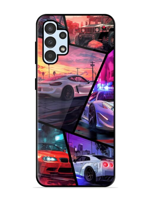 Ride In Pixels Glossy Metal Phone Cover for Samsung Galaxy A32 (4G) Zapvi