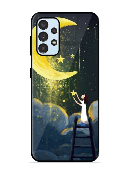 Moonlight Healing Night Illustration Glossy Metal TPU Phone Cover for Samsung Galaxy A33 (5G)