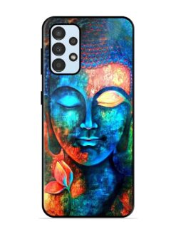 Buddha Painting Glossy Metal Phone Cover for Samsung Galaxy A33 (5G)