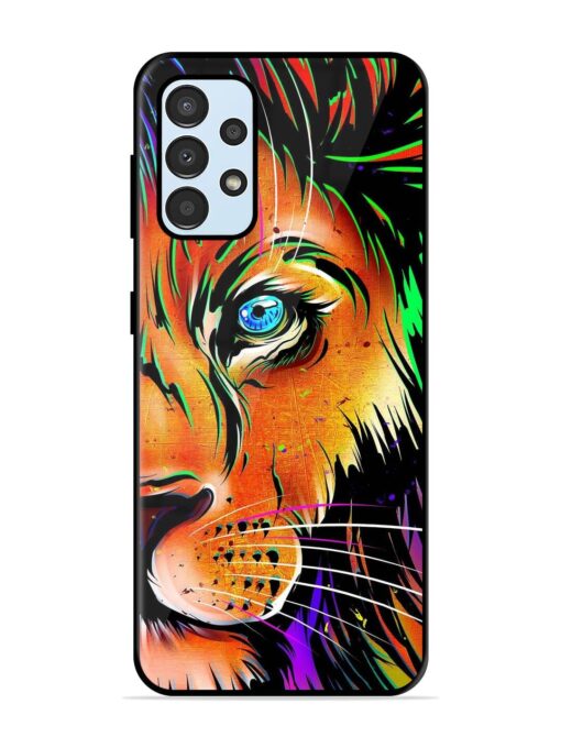 Colorful Lion Design Glossy Metal TPU Phone Cover for Samsung Galaxy A33 (5G) Zapvi