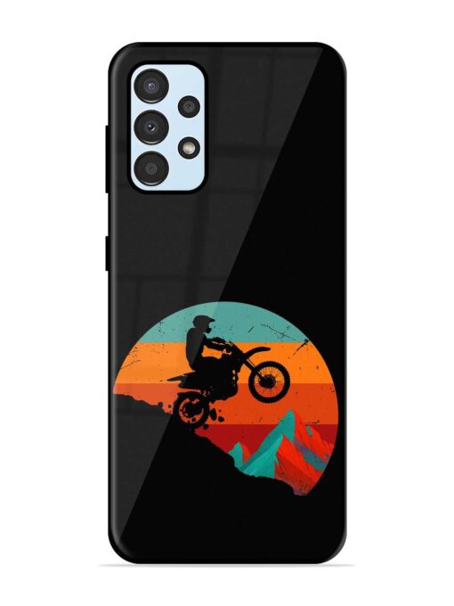 Mountain Bike Glossy Metal Phone Cover for Samsung Galaxy A33 (5G)