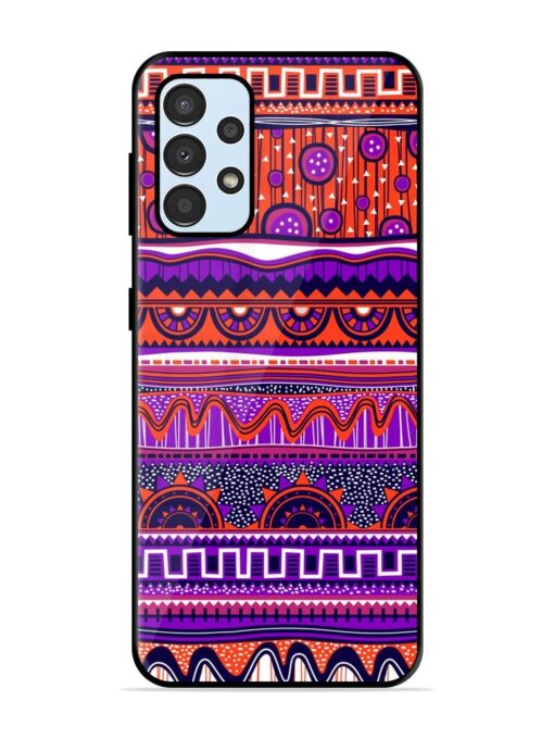 Ethnic Seamless Pattern Glossy Metal TPU Phone Cover for Samsung Galaxy A33 (5G)