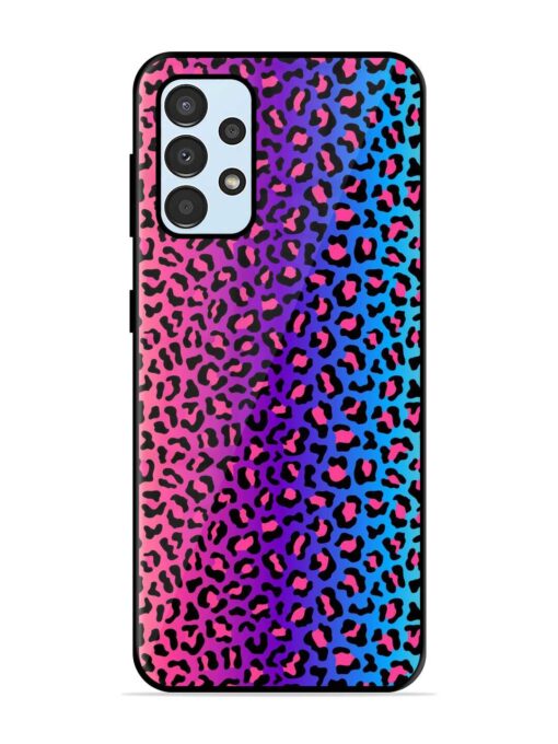 Colorful Leopard Seamless Glossy Metal Phone Cover for Samsung Galaxy A33 (5G) Zapvi