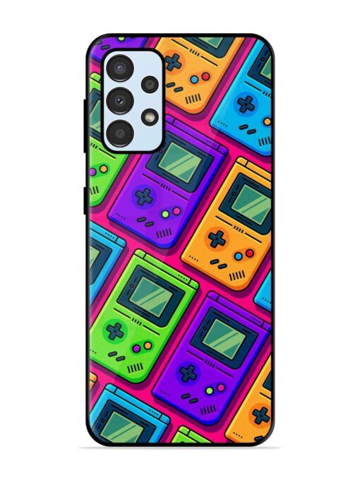 Game Seamless Pattern Glossy Metal Phone Cover for Samsung Galaxy A33 (5G) Zapvi