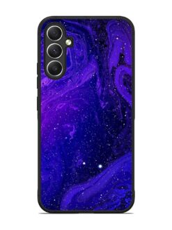Galaxy Acrylic Abstract Art Glossy Metal Phone Cover for Samsung Galaxy A34 (5G)