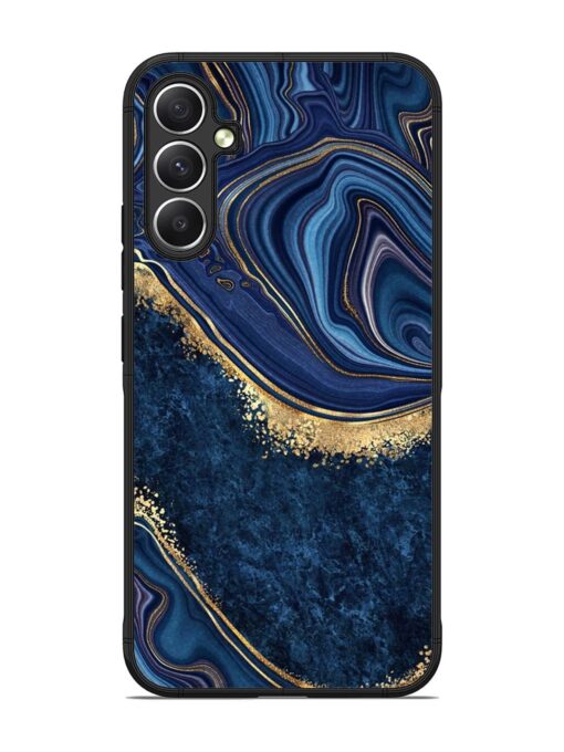 Abstract Background Blue Glossy Metal TPU Phone Cover for Samsung Galaxy A34 (5G) Zapvi