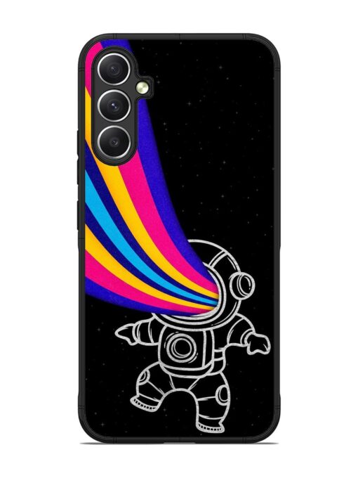 Astronaut Glossy Metal TPU Phone Cover for Samsung Galaxy A34 (5G) Zapvi