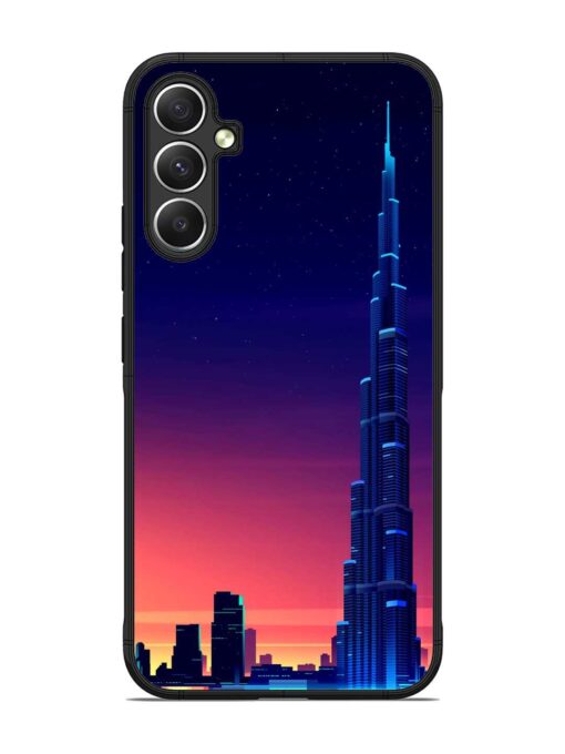 Burj Khalifa Abstract Glossy Metal Phone Cover for Samsung Galaxy A34 (5G)