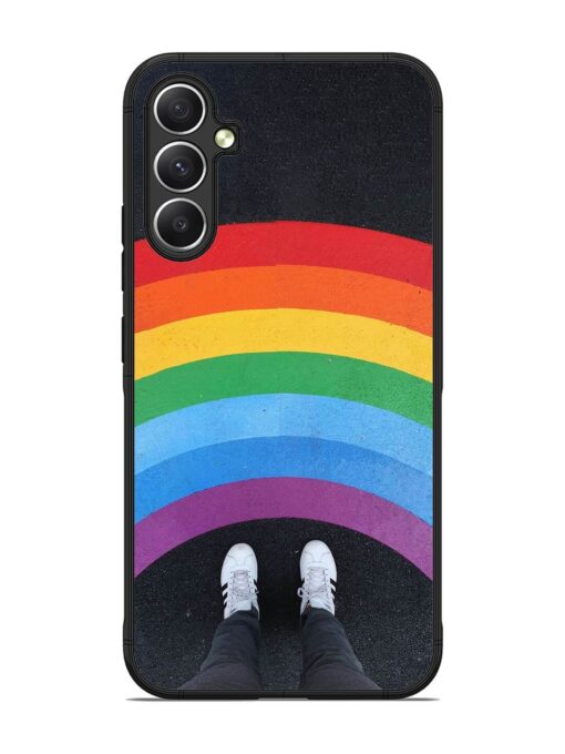 Legs Rainbow Glossy Metal TPU Phone Cover for Samsung Galaxy A34 (5G)