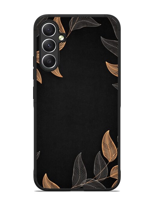 Foliage Art Glossy Metal Phone Cover for Samsung Galaxy A34 (5G)