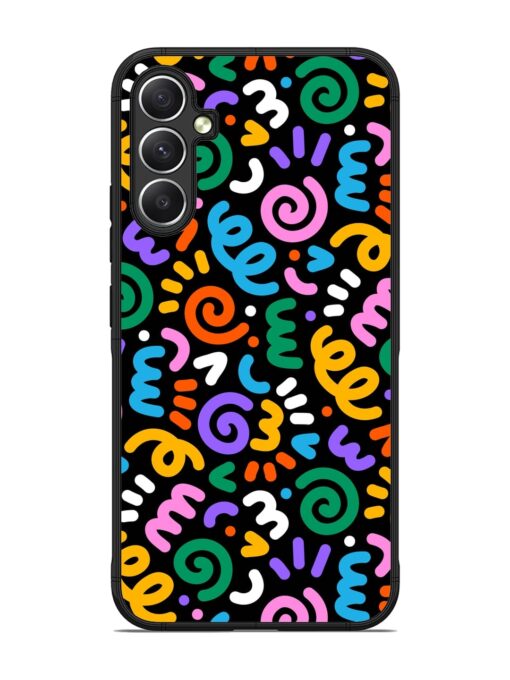 Colorful Seamless Vector Glossy Metal Phone Cover for Samsung Galaxy A34 (5G)