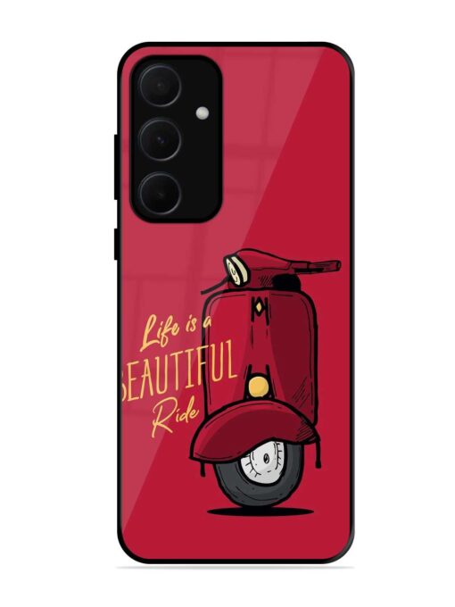 Life Is Beautiful Rides Glossy Metal Phone Cover for Samsung Galaxy A35 (5G)