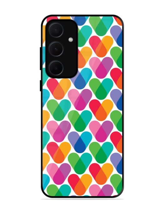 Overlapping Colors Colorful Glossy Metal TPU Phone Cover for Samsung Galaxy A35 (5G)