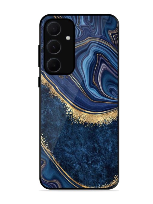 Abstract Background Blue Glossy Metal TPU Phone Cover for Samsung Galaxy A35 (5G) Zapvi