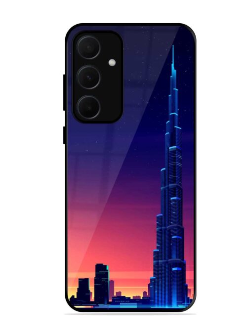 Burj Khalifa Abstract Glossy Metal Phone Cover for Samsung Galaxy A35 (5G)