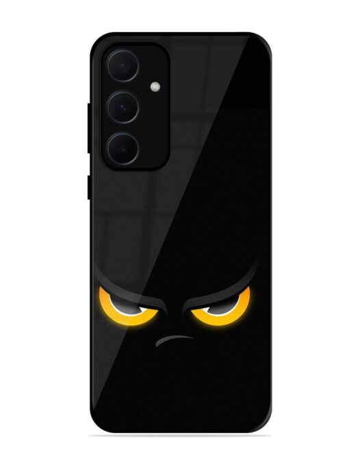 Scary Yellow Eye Glossy Metal TPU Phone Cover for Samsung Galaxy A35 (5G)