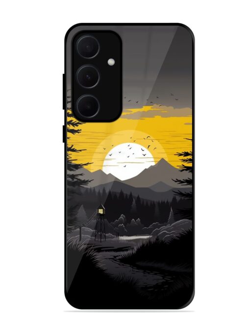 Sunset Vector Glossy Metal Phone Cover for Samsung Galaxy A35 (5G)