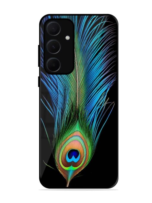 Peacock Feather Glossy Metal TPU Phone Cover for Samsung Galaxy A35 (5G)