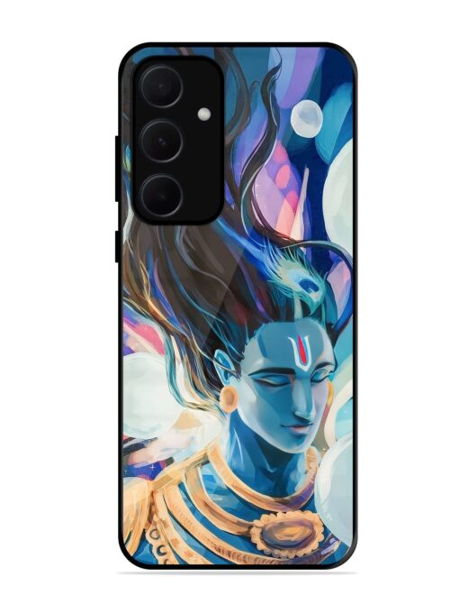 Bhagwan Sri Krishna Glossy Metal Phone Cover for Samsung Galaxy A35 (5G)