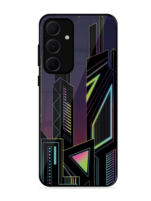 Neon Dreamscape Glossy Metal Phone Cover for Samsung Galaxy A35 (5G)