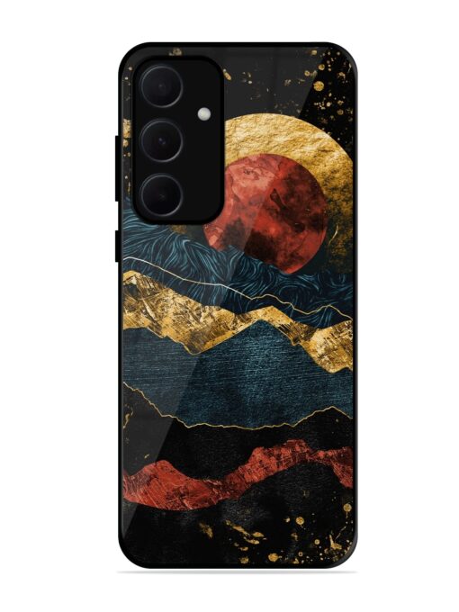 Gold Painting View Glossy Metal Phone Cover for Samsung Galaxy A35 (5G) Zapvi