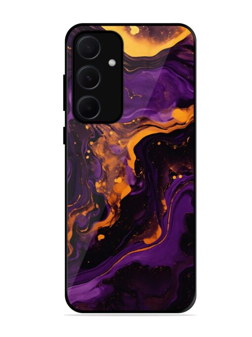 Painting Of A Purple Glossy Metal Phone Cover for Samsung Galaxy A35 (5G) Zapvi